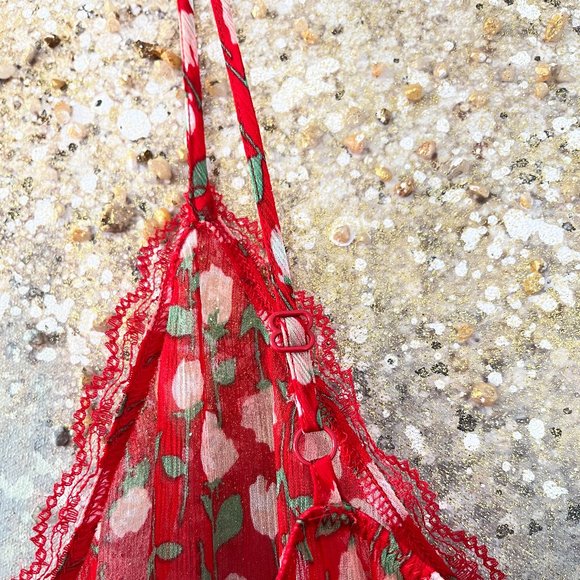 The Kooples Red Rosa Floral Tank Top (NWT) - Picture 11 of 15